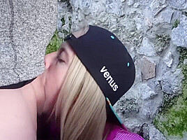 Caught! Recognized By Strangers While Hiking In The Mountains! Now Im Already Fucking In A Castle!