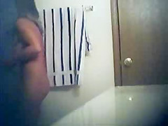 Caught big boobs in the bathroom