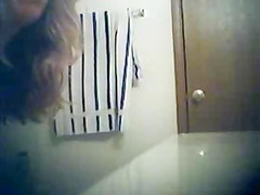 Caught big boobs in the bathroom
