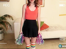 Cheerleader Masturbates To Make The Team - Danni Rivers