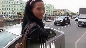 Chick with big clit is convinced to fuck