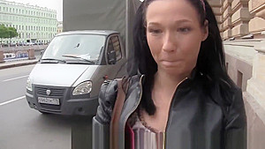 Chick with big clit is convinced to fuck