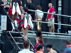 Chicks at a music festival