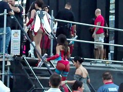 Chicks at a music festival