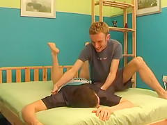 Chris Ste Chris Tickled By Ste On The Bed