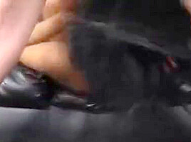 Chubby Black Slut Gets Face Fucked By White Guy