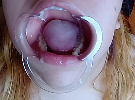 Chubby Bondage Slut With Cum On Her Mouth With Cock Whore