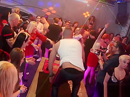 Clothed amateur party hos