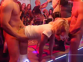 Clothed amateur party hos