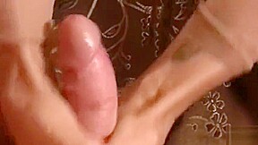 Cock inside ripped nylon footjob