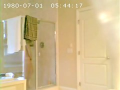 College girlfriend taking a shower