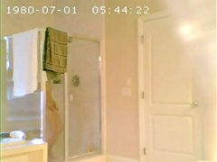 College girlfriend taking a shower