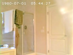 College girlfriend taking a shower