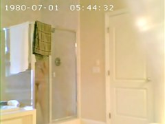 College girlfriend taking a shower