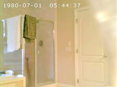 College girlfriend taking a shower
