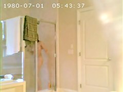 College girlfriend taking a shower
