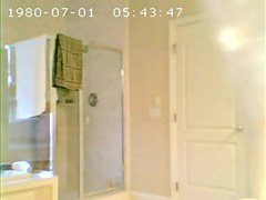 College girlfriend taking a shower