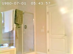 College girlfriend taking a shower