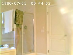 College girlfriend taking a shower