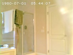 College girlfriend taking a shower