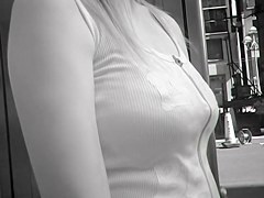 Common girls in the street candid downblouse views RAO-005