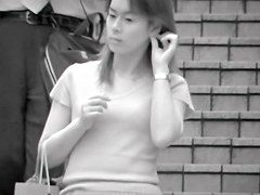 Common girls in the street candid downblouse views RAO-005