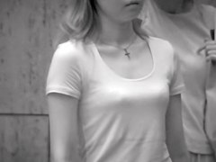 Common girls in the street candid downblouse views RAO-005