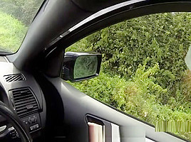 Cop Fucks Busty Blonde On Backseat