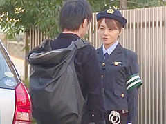 Cosplay milf Akiho Yoshizawa enjoys riding cock outdoors
