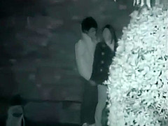 Couples making love outside