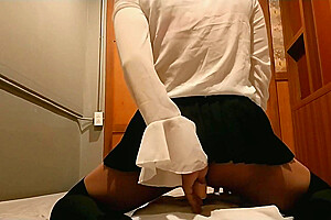 Crossdresser Outfits Anal Dildo