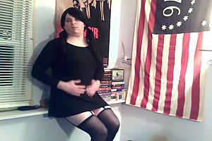 Crossdresser Rick Ryder With charming Pigtails