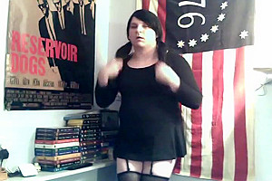 Crossdresser Rick Ryder With charming Pigtails