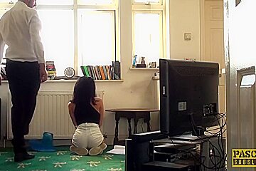 Cuffed Submissive Milf Rina Ellis Rocked By Penis