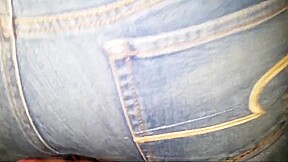 Cumshot on american eagle jeans