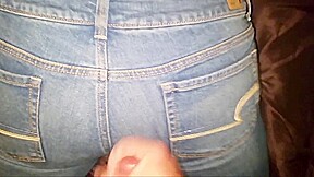 Cumshot on american eagle jeans