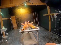 Cunt Electrocuted With Big Needles In Tits And Ribs