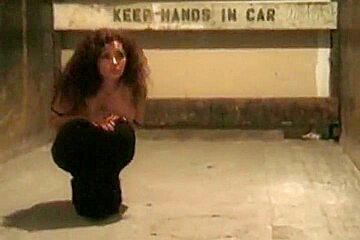 Curly Latina Brunette Sucks Off Three Dudes In Parking Garage