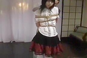 Cute Japanese girl was tied hard and toyed with 