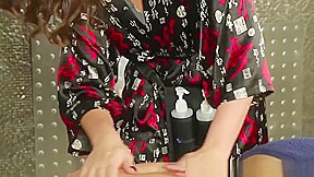 Cute Masseuse Blowing Rod