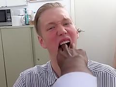 Cute cracker gets his pink ass dicked by fat black cock