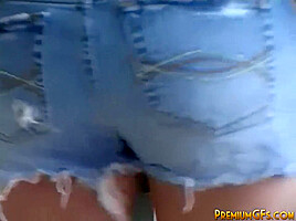 Cute solo teen Bri dancing in POV