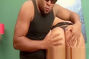 Cyara Stone - Pretty Tranny Swallowing A Throbbing Black Penis
