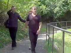 Czech slave anal fucked in public bar