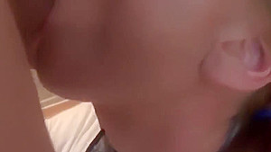 Deepthroating from a young student 18+ and cumshot on face