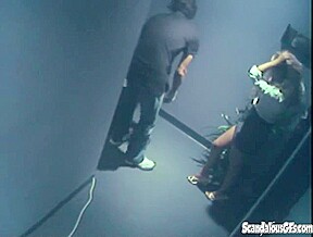 Dick sucking office ho rides cleaners cock