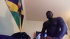 Dicking her down while her ex bf seating in the livingroom 