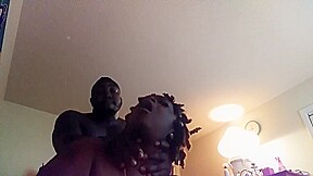 Dicking her down while her ex bf seating in the livingroom 