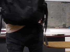 Diego Perez And Shay Sights In The Teacher Exposed Her Tits In Front Of A student 18+ To Inspire Him
