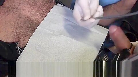 Doctor Fists and Sounds Latex Slave with Gloves in Gyno Chair